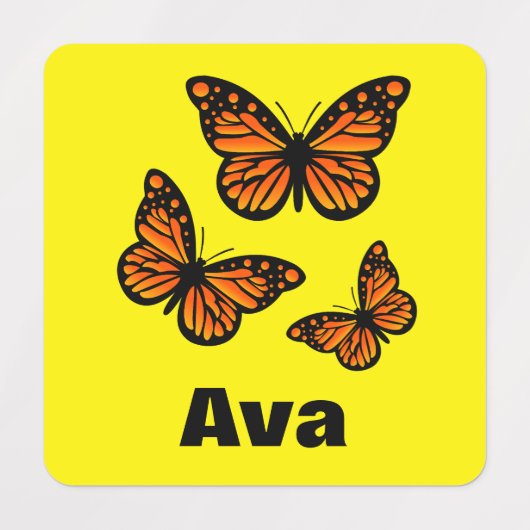 Monarch Butterfly Design - Kleiner Platz Kleidung Etiketten (Design 1)