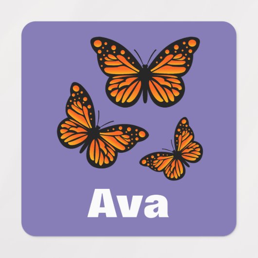 Monarch Butterfly Design - Kleiner Platz Kleidung Etiketten (Design 1)