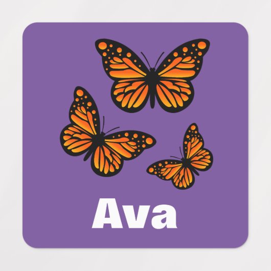 Monarch Butterfly Design - Kleiner Platz Kleidung Etiketten (Design 1)