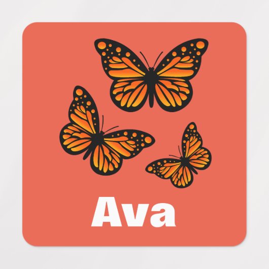 Monarch Butterfly Design - Kleiner Platz Kleidung Etiketten (Design 2)