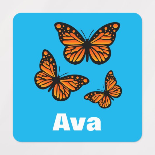 Monarch Butterfly Design - Kleiner Platz Kleidung Etiketten (Design 1)