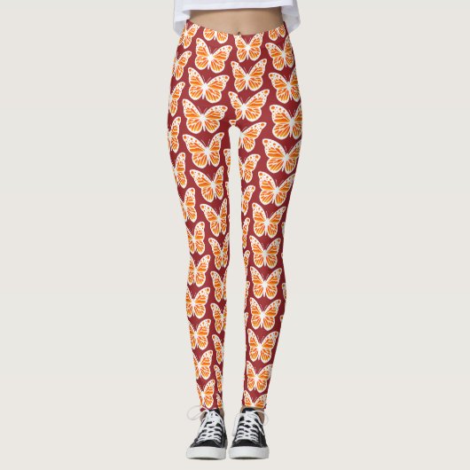 Monarch Butterfly Design - Leggings (Vorderseite)