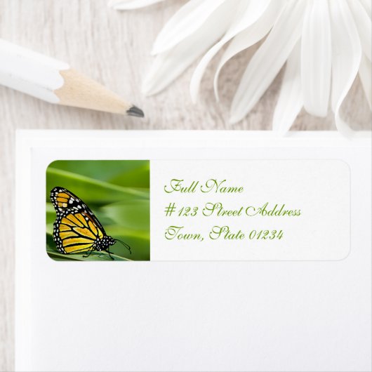 Monarch Butterfly Design Mailing Labels (Insitu)