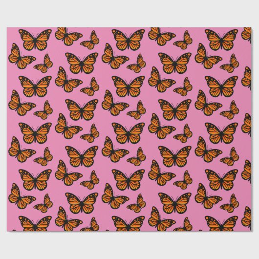 Monarch Butterfly Design - Matt Wrapping Paper Geschenkpapier (Flach)