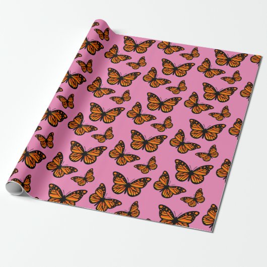Monarch Butterfly Design - Matt Wrapping Paper Geschenkpapier (Ungerollt)