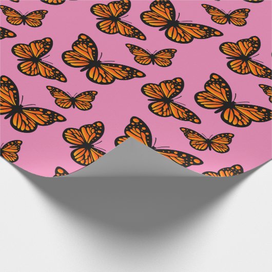 Monarch Butterfly Design - Matt Wrapping Paper Geschenkpapier (Ecke)