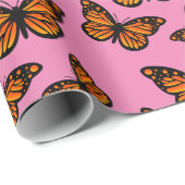 Monarch Butterfly Design - Matt Wrapping Paper Geschenkpapier (Rolleneckpunkt)