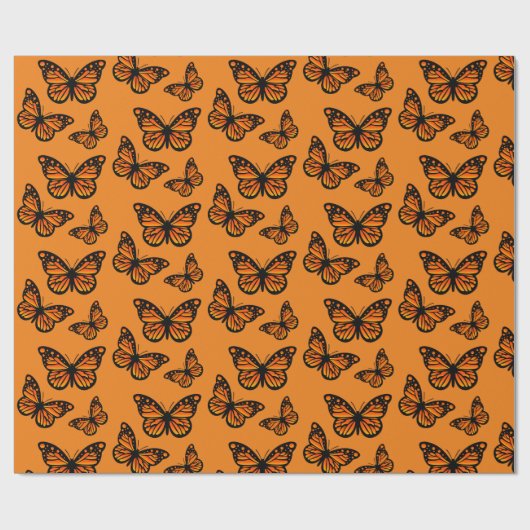 Monarch Butterfly Design - Matt Wrapping Paper Geschenkpapier (Flach)