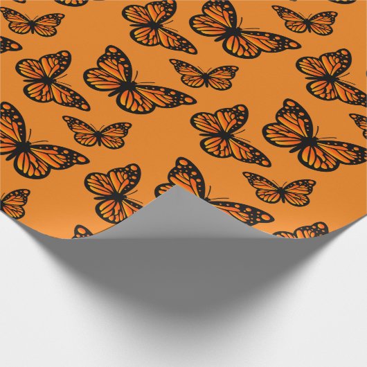 Monarch Butterfly Design - Matt Wrapping Paper Geschenkpapier (Ecke)