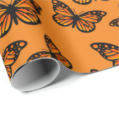 Monarch Butterfly Design - Matt Wrapping Paper Geschenkpapier (Rolleneckpunkt)
