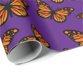 Monarch Butterfly Design - Matt Wrapping Paper Geschenkpapier (Rolleneckpunkt)