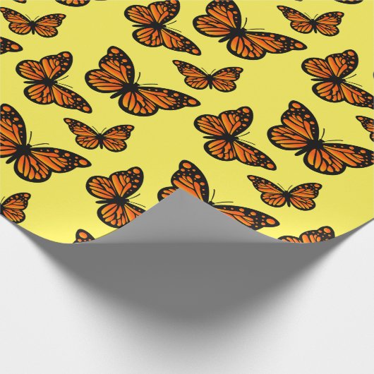 Monarch Butterfly Design - Matt Wrapping Paper Geschenkpapier (Ecke)