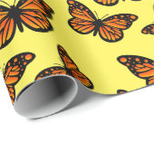 Monarch Butterfly Design - Matt Wrapping Paper Geschenkpapier (Rolleneckpunkt)
