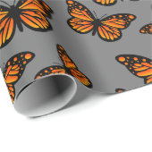 Monarch Butterfly Design - Matt Wrapping Paper Geschenkpapier (Rolleneckpunkt)