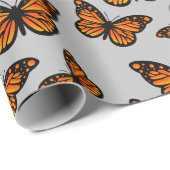 Monarch Butterfly Design - Matt Wrapping Paper Geschenkpapier (Rolleneckpunkt)
