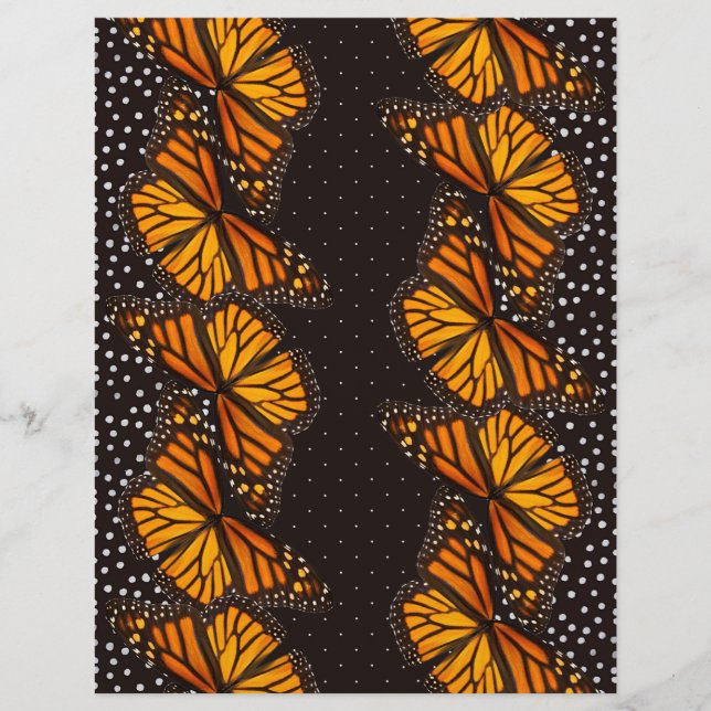 Monarch Butterfly Dotted Swiss Arts & Craft Paper (Vorderseite)