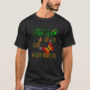 Monarch Butterfly Eat Sleep Weckte schön T Sh T-Shirt