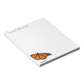 Monarch Butterfly "Ein Hinweis von..." Notepad Notizblock