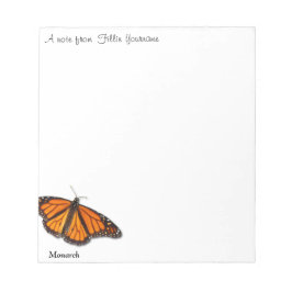 Monarch Butterfly "Ein Hinweis von..." Notepad Notizblock