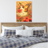 Monarch Butterfly Fairy Canvas Print Leinwanddruck (Insitu (Schlafzimmer))