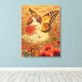 Monarch Butterfly Fairy Canvas Print Leinwanddruck (Insitu (Holzboden))