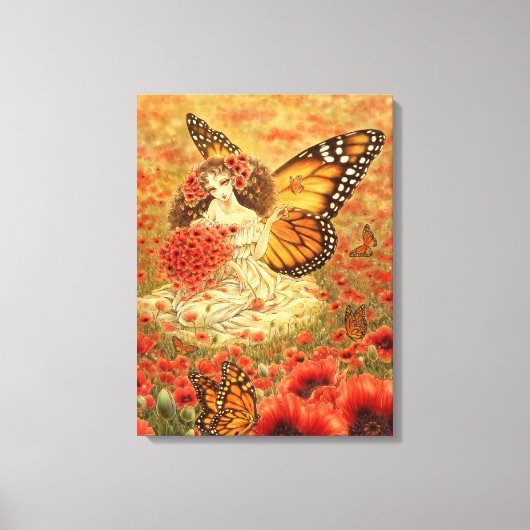 Monarch Butterfly Fairy Canvas Print Leinwanddruck (Vorderseite)