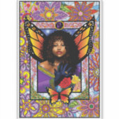 Monarch Butterfly Fairy Lila Aufkleber (Vorderseite)