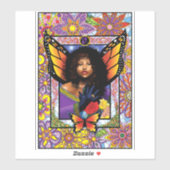 Monarch Butterfly Fairy Lila Aufkleber (Blatt)