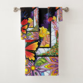 Monarch Butterfly Fairy Lila Badhandtuch Set (Insitu)