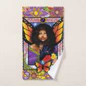 Monarch Butterfly Fairy Lila Badhandtuch Set (Handtuch)