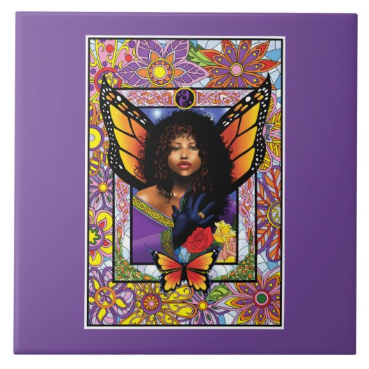 Monarch Butterfly Fairy Lila Fliese (Vorderseite)