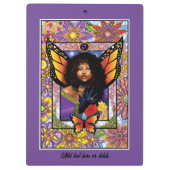 Monarch Butterfly Fairy Lila Klemmbrett (Rückseite)
