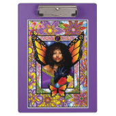 Monarch Butterfly Fairy Lila Klemmbrett (Vorderseite)