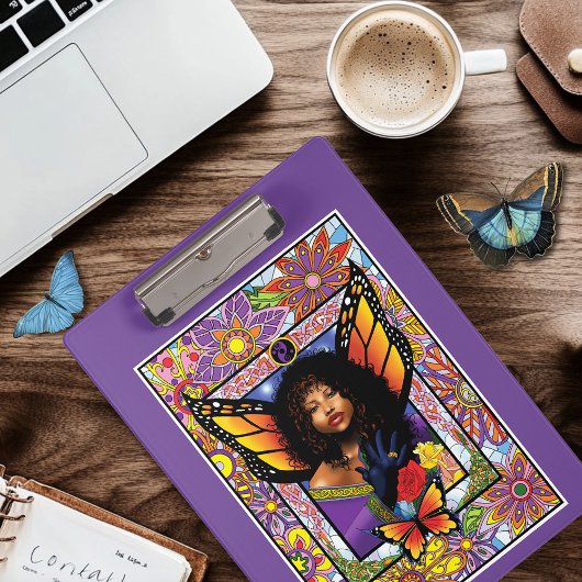 Monarch Butterfly Fairy Lila Klemmbrett