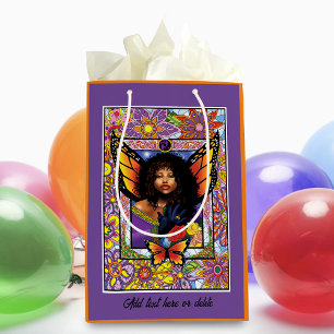 Monarch Butterfly Fairy Lila Mittlere Geschenktüte