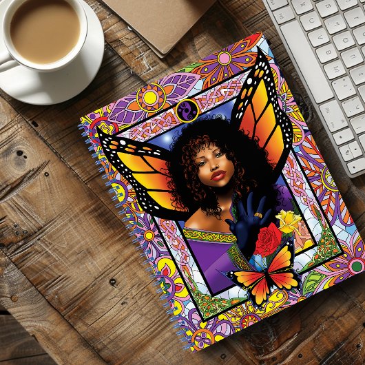 Monarch Butterfly Fairy Lila Notizblock