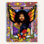 Monarch Butterfly Fairy Lila Notizblock (Vorderseite)
