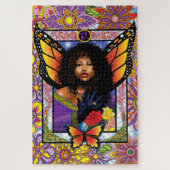 Monarch Butterfly Fairy Lila Puzzle (Vertikal)