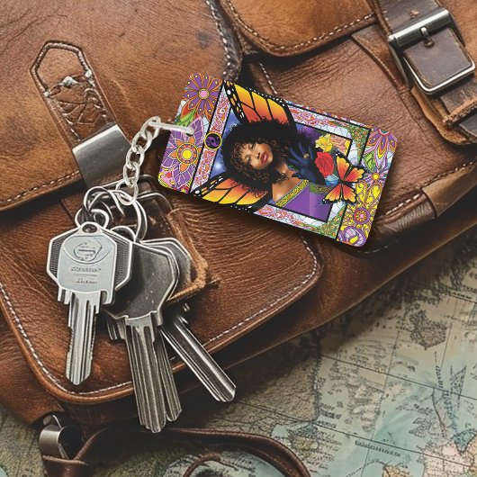 Monarch Butterfly Fairy Lila Schlüsselanhänger