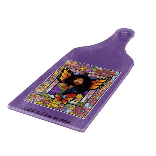 Monarch Butterfly Fairy Lila Schneidebrett (Ecke)