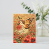 Monarch Butterfly Fairy Postcard Postkarte (Stehend Vorderseite)