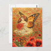 Monarch Butterfly Fairy Postcard Postkarte (Vorne/Hinten)