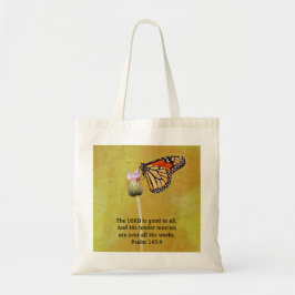 Monarch Butterfly Faith Big Bag mit Schrift Tragetasche
