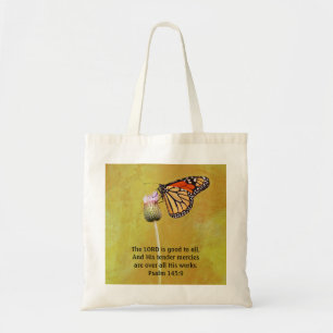 Monarch Butterfly Faith Big Bag mit Schrift Tragetasche