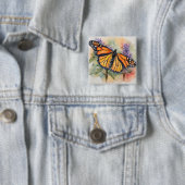 Monarch Butterfly Farbe Druck Button (Beispiel)