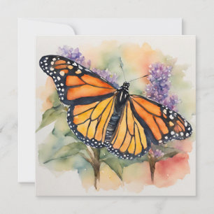 Monarch Butterfly Farbe Druck Feiertagskarte