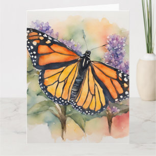 Monarch Butterfly Farbe Druck Karte