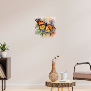 Monarch Butterfly Farbe Druck Poster