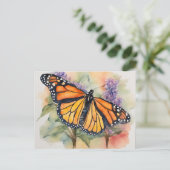 Monarch Butterfly Farbe Druck Postkarte (Stehend Vorderseite)