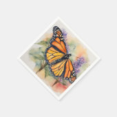 Monarch Butterfly Farbe Druck Serviette (Ecke)